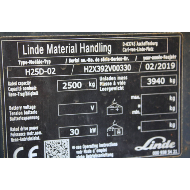 2019 Linde H25D-02-47185545