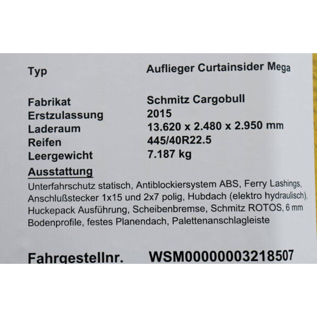 2015 Schmitz Cargobull SCB-S3T-47208475