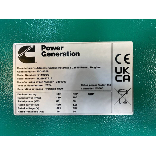 2025 CUMMINS C110D5Q-47244970