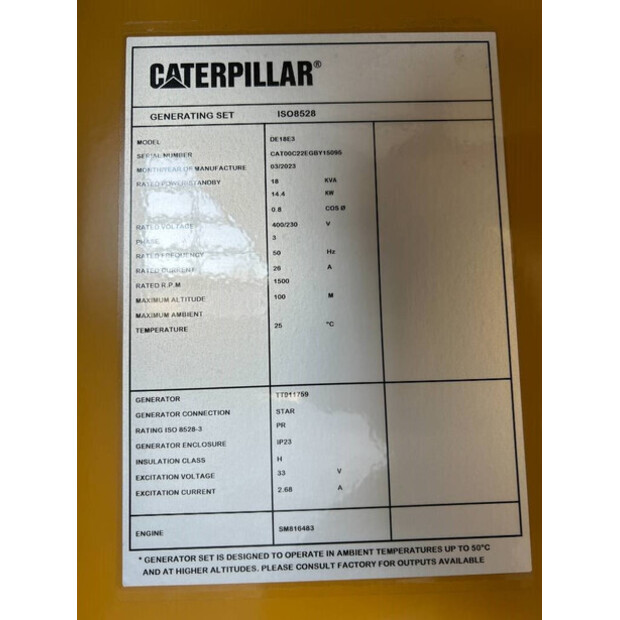 2024 Caterpillar DE18E3-47247880