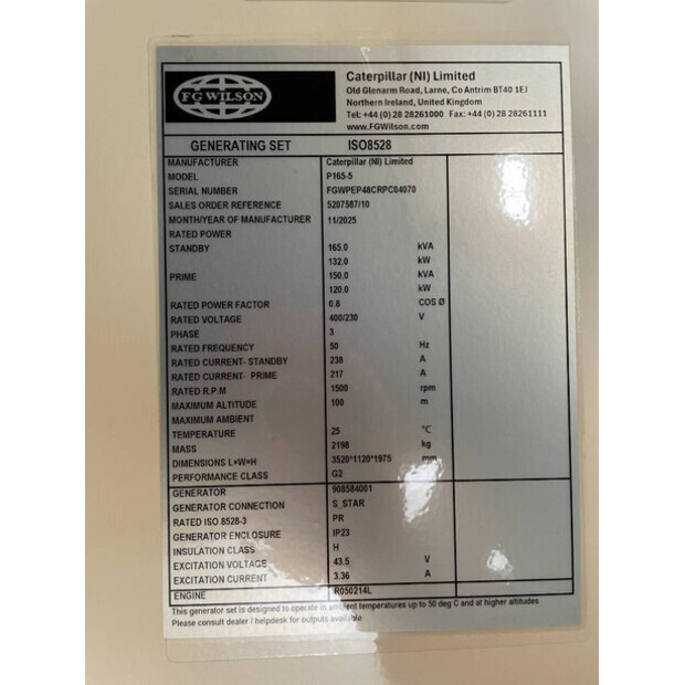 2026 FG Wilson P165-5-47248639