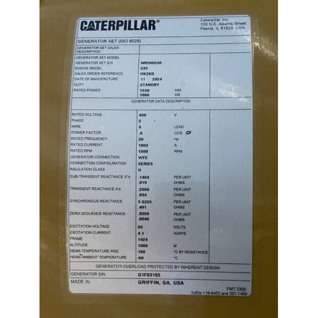 2025 Caterpillar C32-47248816