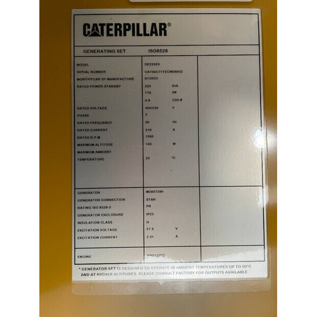 2025 Caterpillar DE220E0-47248868
