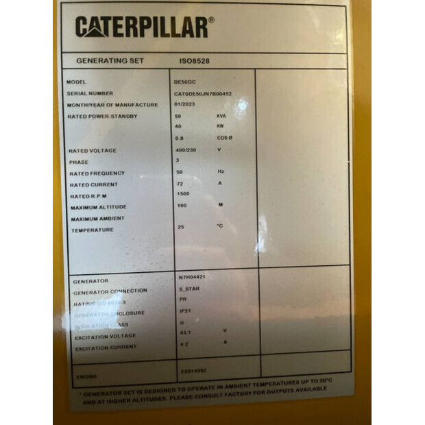 2024 Caterpillar DE50GC-47249227