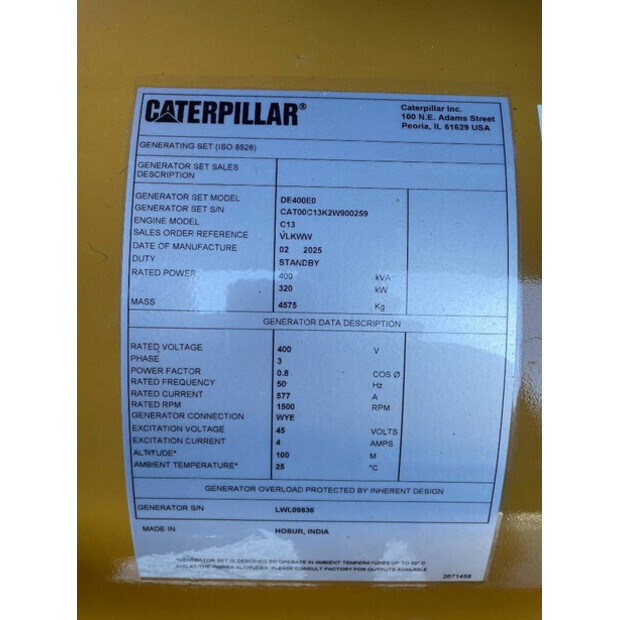 2025 Caterpillar DE400E0 - C13-47249546
