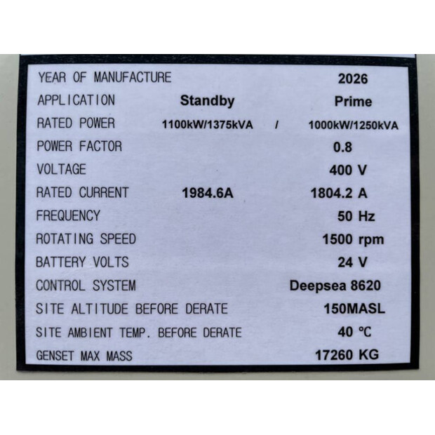 2026 CUMMINS KTA50-G3-47249723