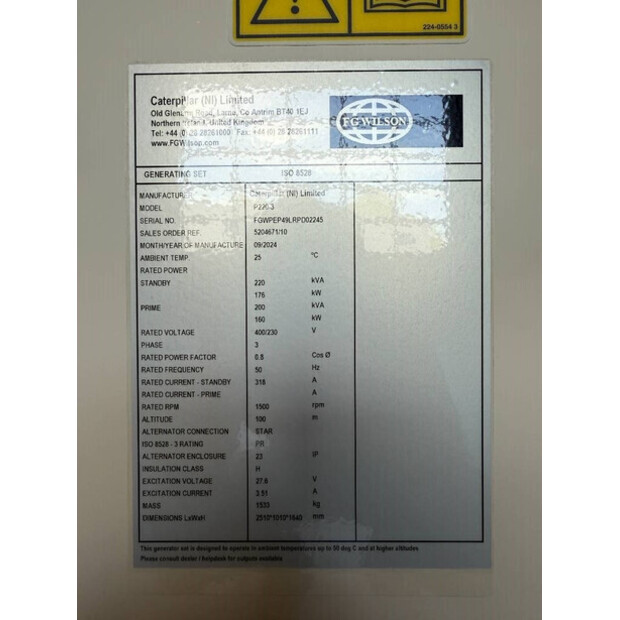 2025 FG Wilson P220-3-47249757