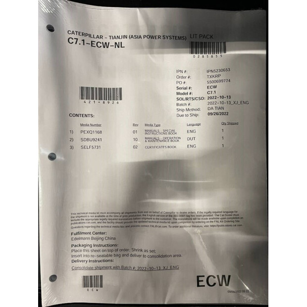 2025 Caterpillar DE200E0 - 200 kVA Generator - DPX-18017-47250150