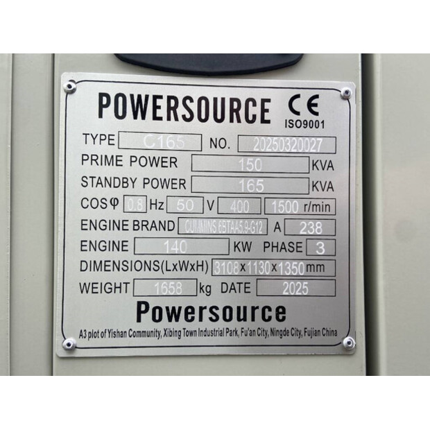 2025 CUMMINS 6BTAA5.9-G12-47250288