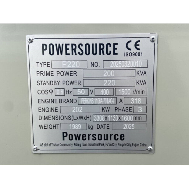 2025 Perkins 1106A-70TAG4-47250351