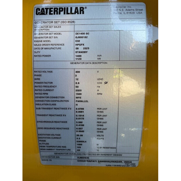 2025 Caterpillar DE1400GC-47250542