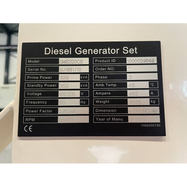 2026 كيومنز 6CTAA9.5-G1 - 352kVA Generator - DPX-20036-47250668
