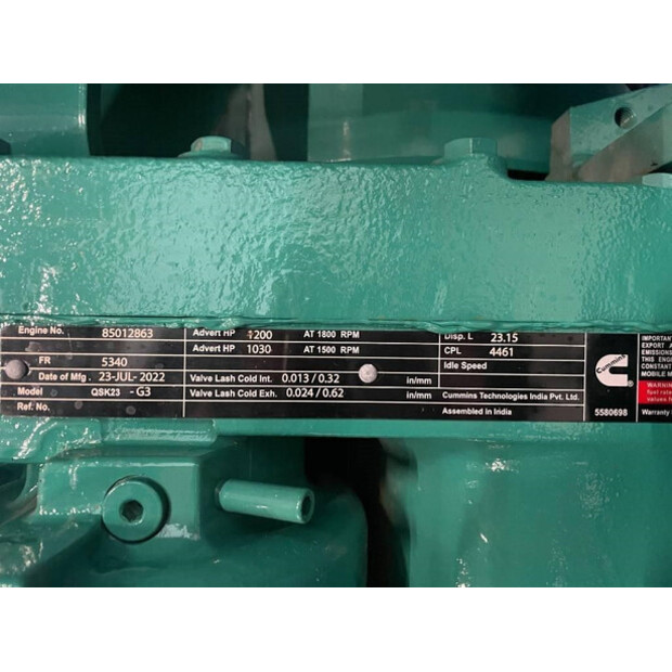 2022 CUMMINS C900D5-47250782