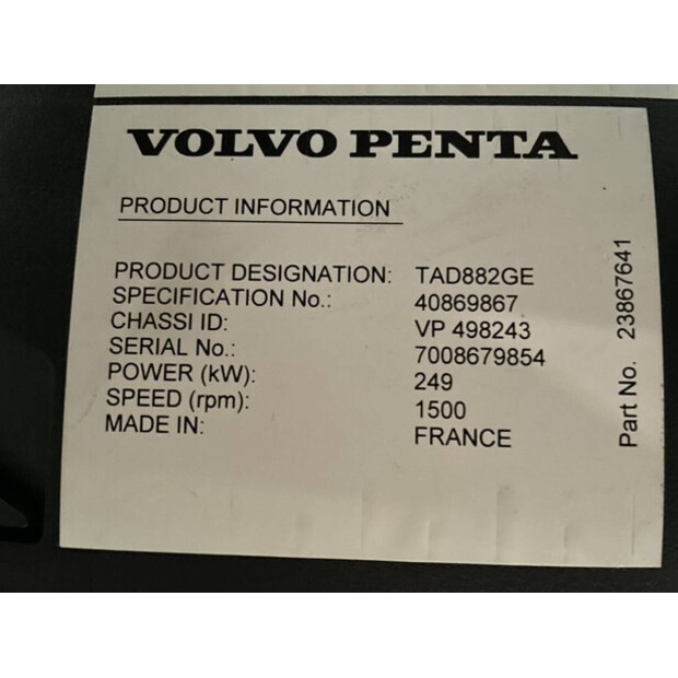 2026 Volvo TAD882GE-SV-47250850