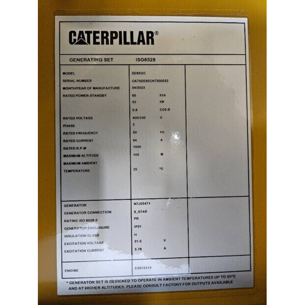 2025 Caterpillar DE65GC-47251014