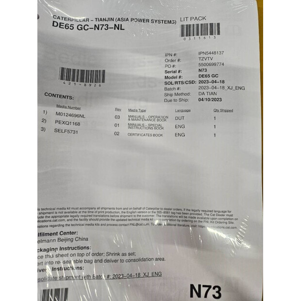 2025 Caterpillar DE65GC-47251028