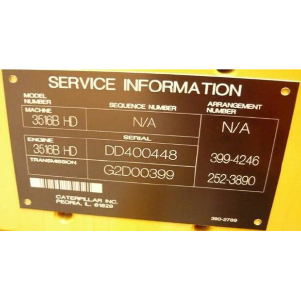 2025 Caterpillar 3516B HD - 2.500 kVA Generator - DPX-18107-47251062
