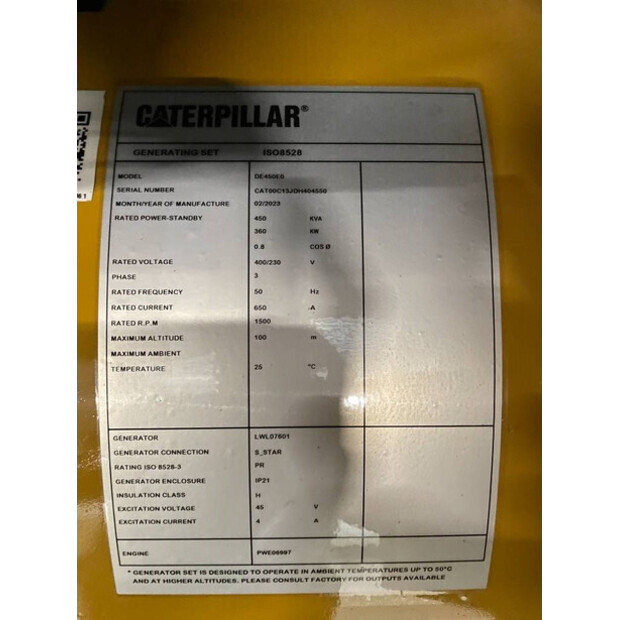 2025 Caterpillar DE450E0 - C13-47251120