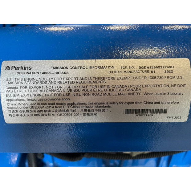 2025 FG Wilson P1250-1 - 1250 kVA Open Genset - DPX-16028-O-47251381