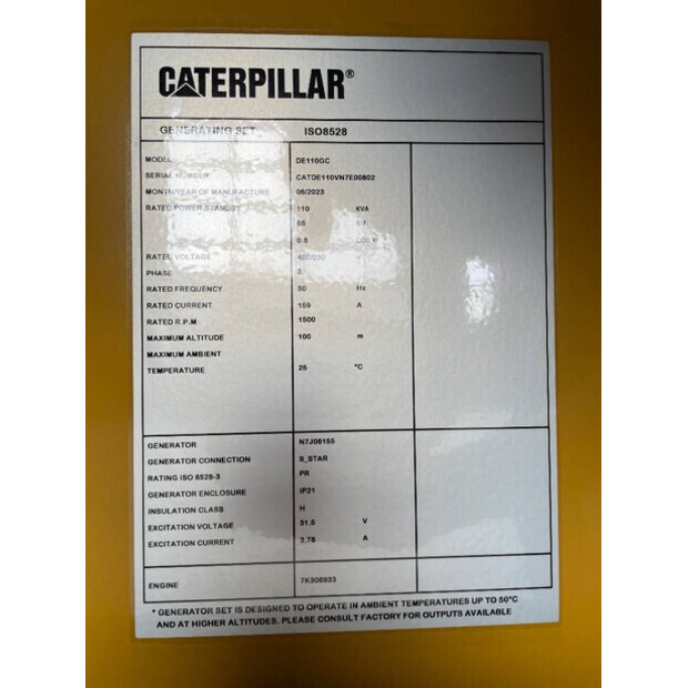 2025 Caterpillar DE110GC-47251433
