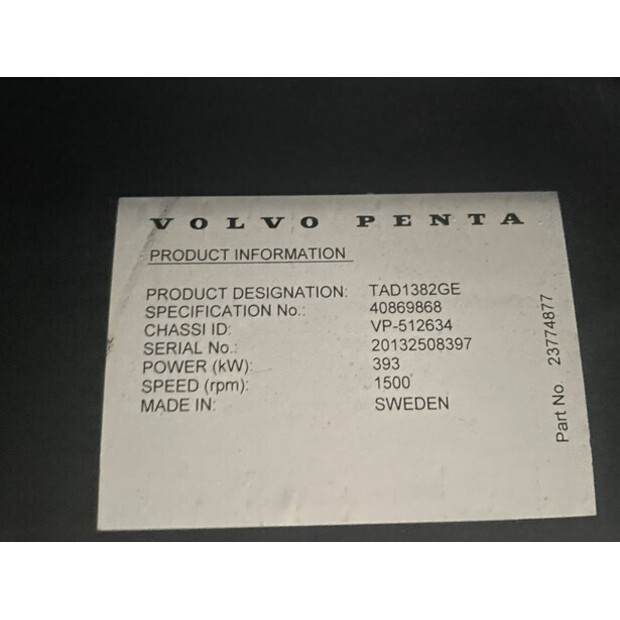 2025 Volvo TAD1382GE-47251466