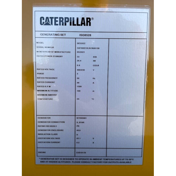 2025 Caterpillar C3.3 DE33GC-47251643