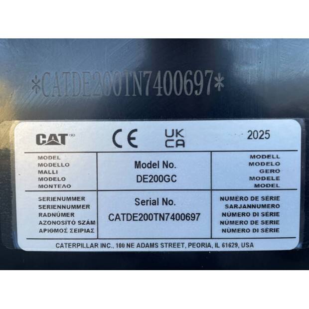 2025 Caterpillar DE200GC - 200 kVA Stand-by Generator - DPX-18211-47252025