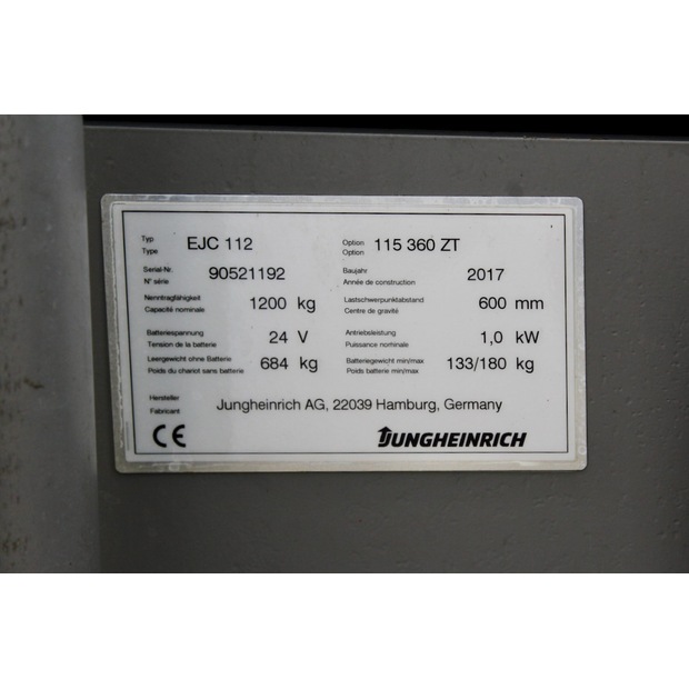 2017 Jungheinrich EJC 112 360 ZT-47259089