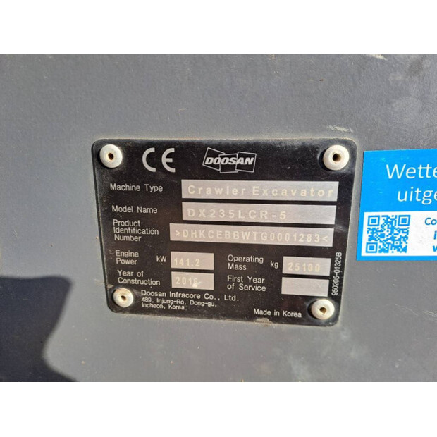 2016 Doosan DX235LCR-5-47269285