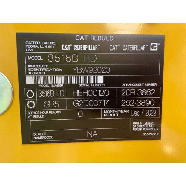 2026 Caterpillar 3516B HD-47293059