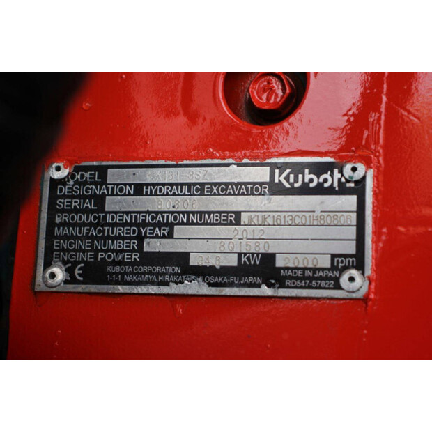 2012 KUBOTA KX161-3SZ-47346831