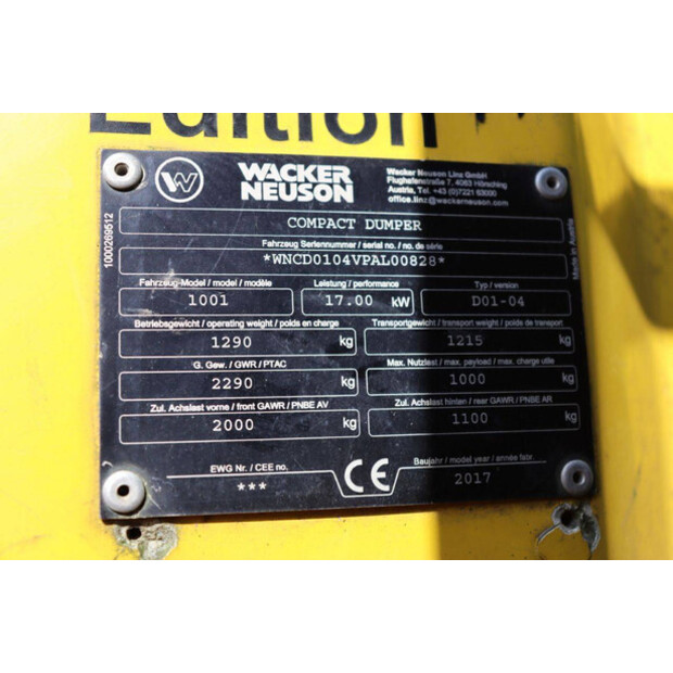 2017 Neuson D01-04-47350324