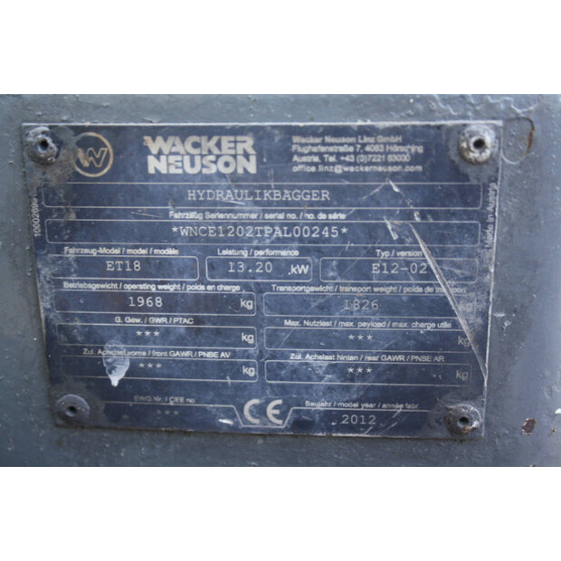 2012 Neuson ET18-47350357