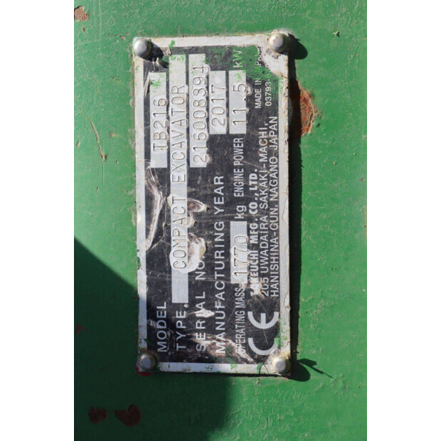 2017 TAKEUCHI TB216-47350679