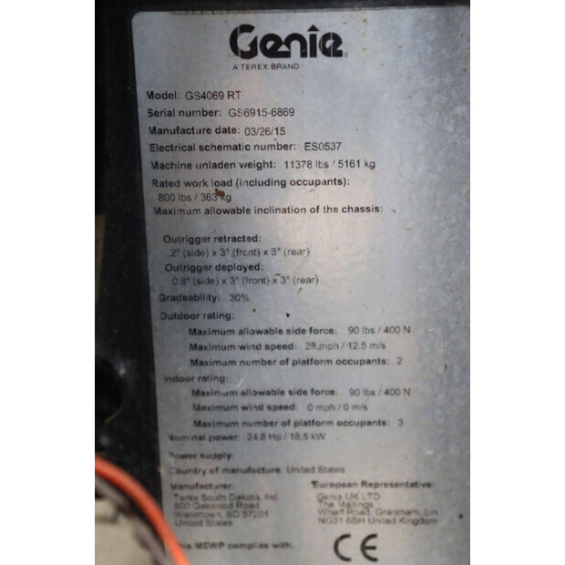 2015 Genie GS-4069 RT-47351266