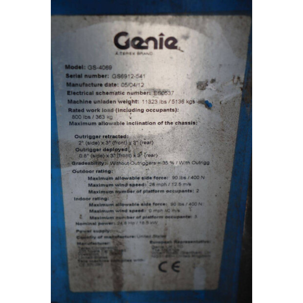 2012 Genie GS-4069-47351320