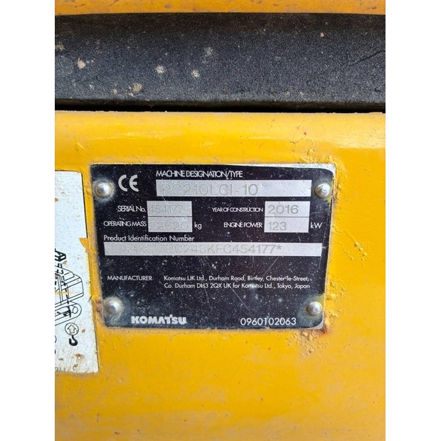 2016 Komatsu PC210LCI-10-47419211