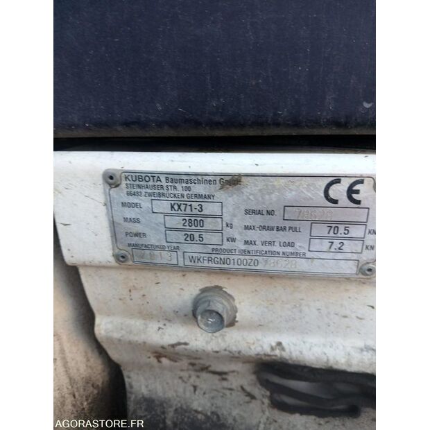 2013 KUBOTA KX71-3-47436193