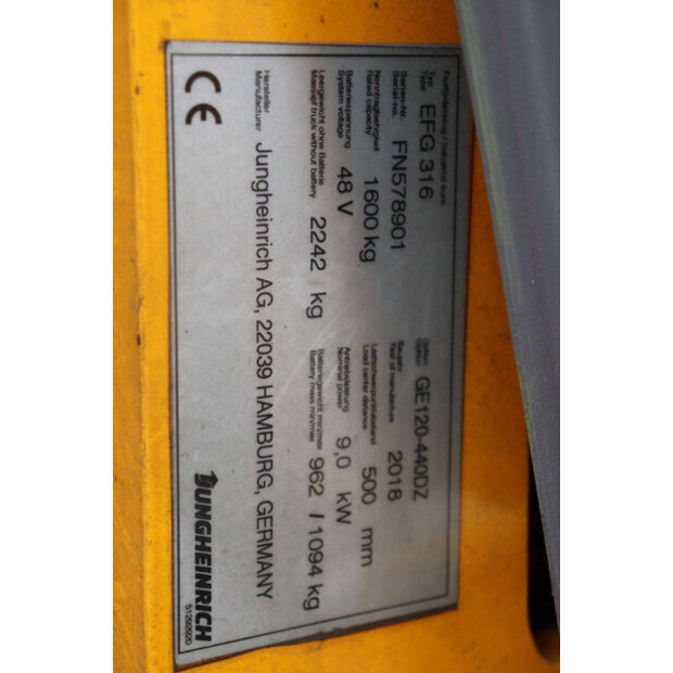 2018 Jungheinrich EFG316-47438278