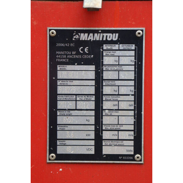 2012 Manitou 170 AETJ-47440364
