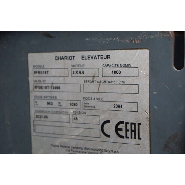 2021 تويوتا 8FBE18T-47441707