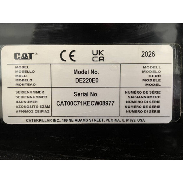 2026 Caterpillar DE220E0-47443477