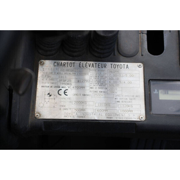2010 Toyota 02-8FGF25-47460733