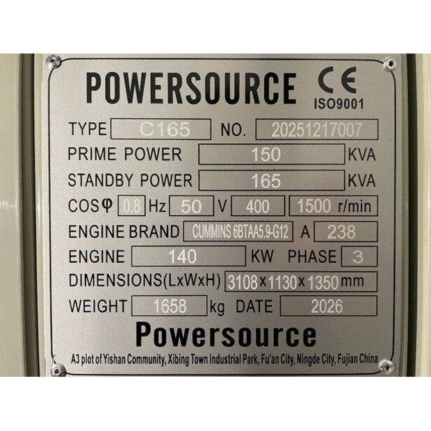 2026 CUMMINS 6BTAA5.9-G12-47465322