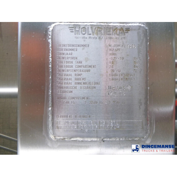 2006 BURG Food tank inox 37.5 m3 / 3 comp-47484473