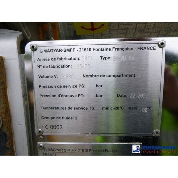 2021 ماجيار Food tank inox 34.6 m3 / 1 comp-47484583
