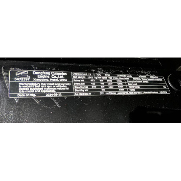 2026 CUMMINS QSZ13-G10-47485507
