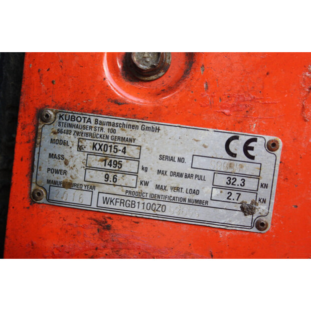 2016 KUBOTA KX015-4-47495739
