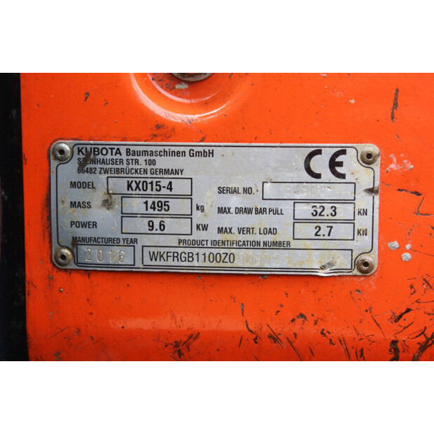 2016 KUBOTA KX015-4-47498339