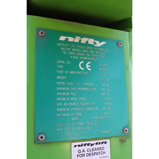 2014 Niftylift HR12NDE-47498365